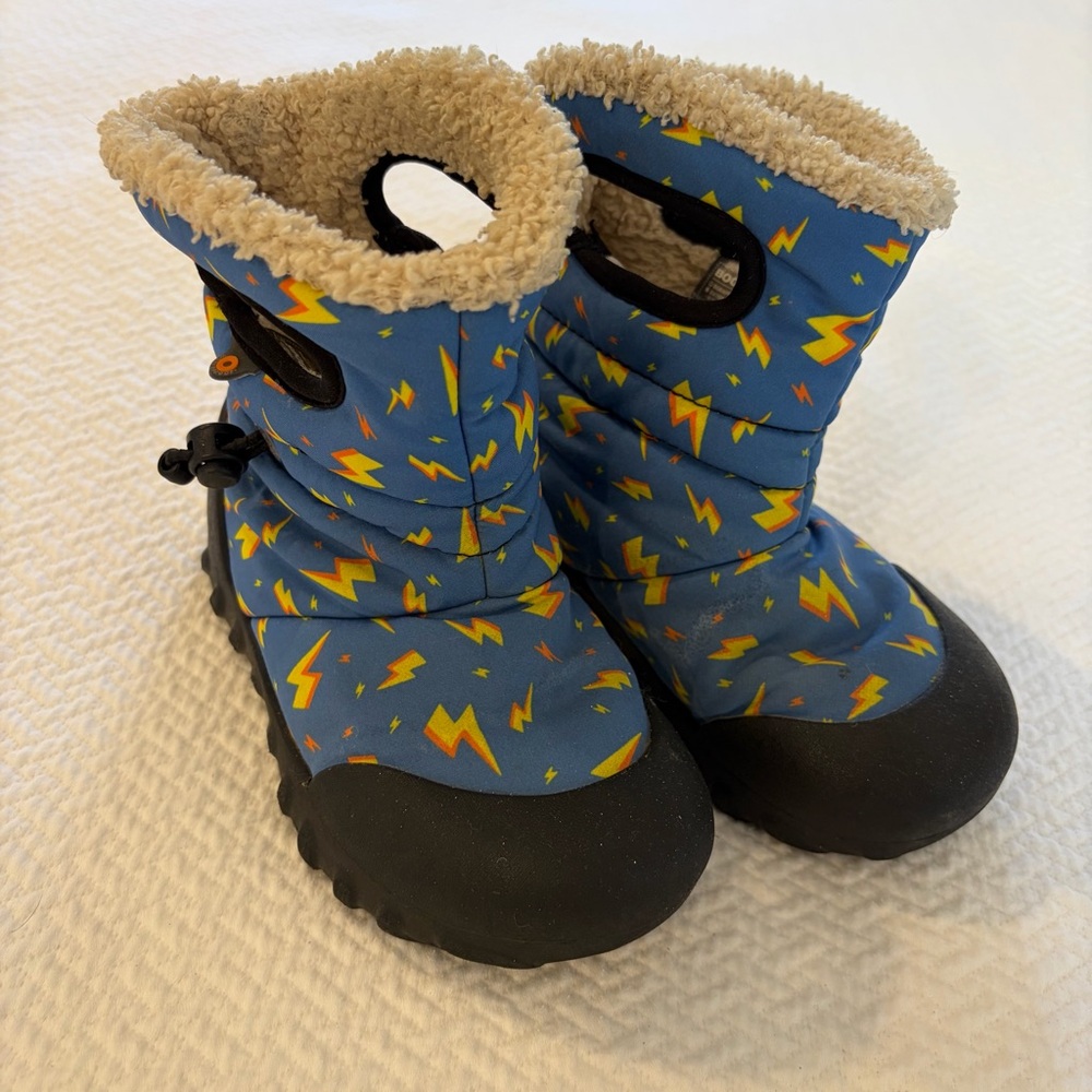 Bogs B-Moc snow boots kids Blue and Yellow Lightning